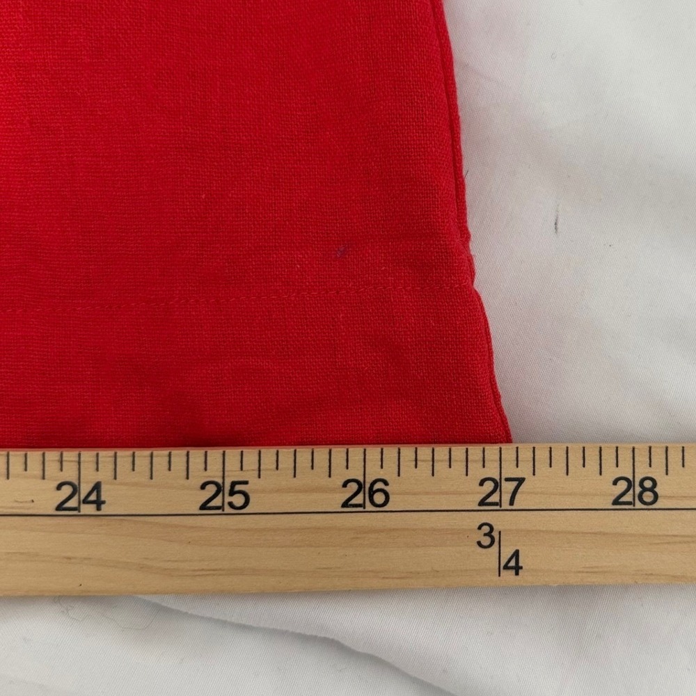 J.Crew Minimalist Womens Red Linen Blend Sleeveless Shift Dress Size 16 - Picture 10 of 11